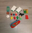 Vintage Mixed Toy Lot,Fisher Price Little People, Knickerbocker Pop Up,Etc 1970s