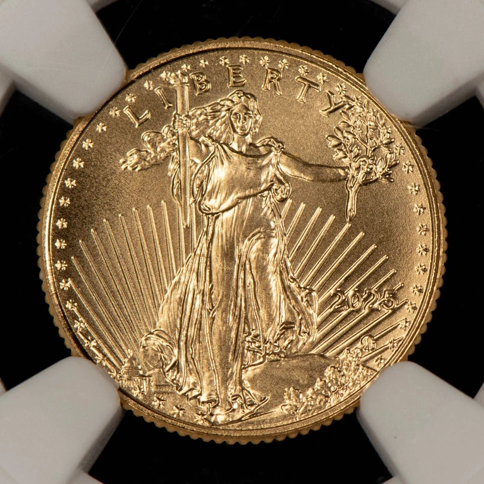 2025 G$5 1/10 oz Gold American Eagle - NGC MS 70 - SKU-G5869 - Image 3 of 4