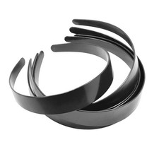 HAIR BAND BAND PLAIN HEADBAND DIY  28mm Pack of 5Pieces PLASTIC BLACK