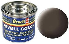 Revell-Germany 14ml. Enamel Leather Brown Mat Tinlets - Hobby and Model Enamel