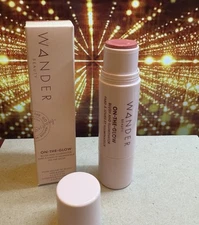 Wander Beauty ~ On the Glow Blush & Illuminator Stick ~ Shades Bare & Coral Glow