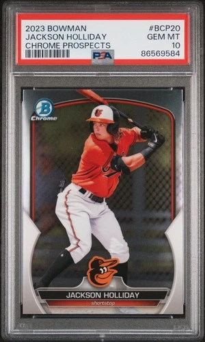 Jackson Holliday 2023 Bowman Chrome Prospects RC PSA 10 GEM MINT #BCP20