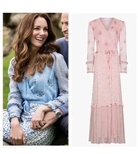 Rare Ghost London Pink Floral Avery Dress Size M UK 10/12 ASO Royal - Picture 1 of 9