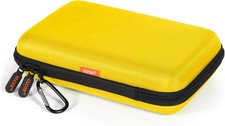 Bright Yellow Hard Shell Electronic Organizer Carrying Case - Large Storage Case
