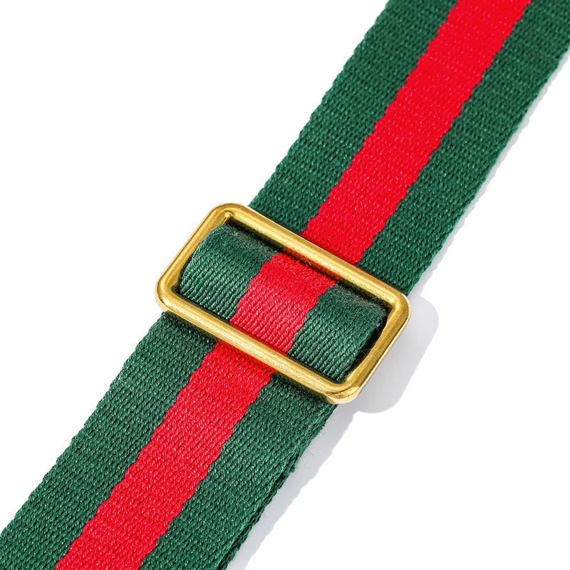Purse Strap No Brand For Gucci 1955 GG Horsebit Red Green Replacement Strap - Image 3 of 4