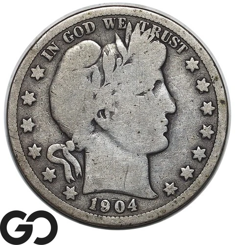 1904-S Barber Half Dollar Scarce!