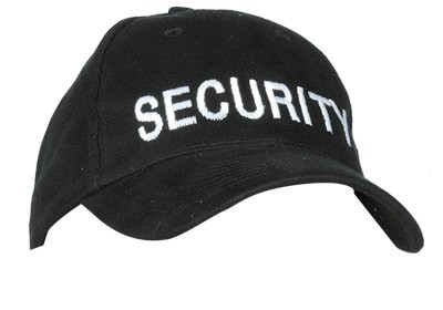 Baseball Cap Security Bestickt Schwarz