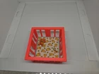 Vintage Fisher Price little people red/pink baby playpen bed for nursery