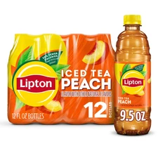 Lipton Peach Iced Tea, Bottled Tea drink, 16.9 Oz, 12 Pack...