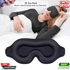 Block 100 Light for Deep Sleep  3D Contoured Travel Eye Mask