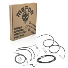 For Harley Touring ABS Black 16"-18" Handlebar TBW&Clutch line&Front Brake Line