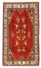 Vintage Dark Copper Traditional 4'9" x 8'3" Hand-Knotted Oriental Wool Area Rug