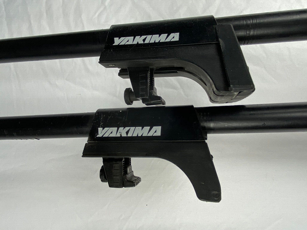 Yakima 66" Roof Rack Round Load Bars With End Caps + Rail Grab Clamp