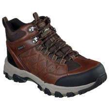 Scarpe da passeggio uomo Skechers marroni Selmen impermeabili memory foam 66283/LTBR