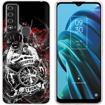 Slim Phone Case Cover for TCL 30 XE/30XE/30 V/30V, Fire Fighter Strong