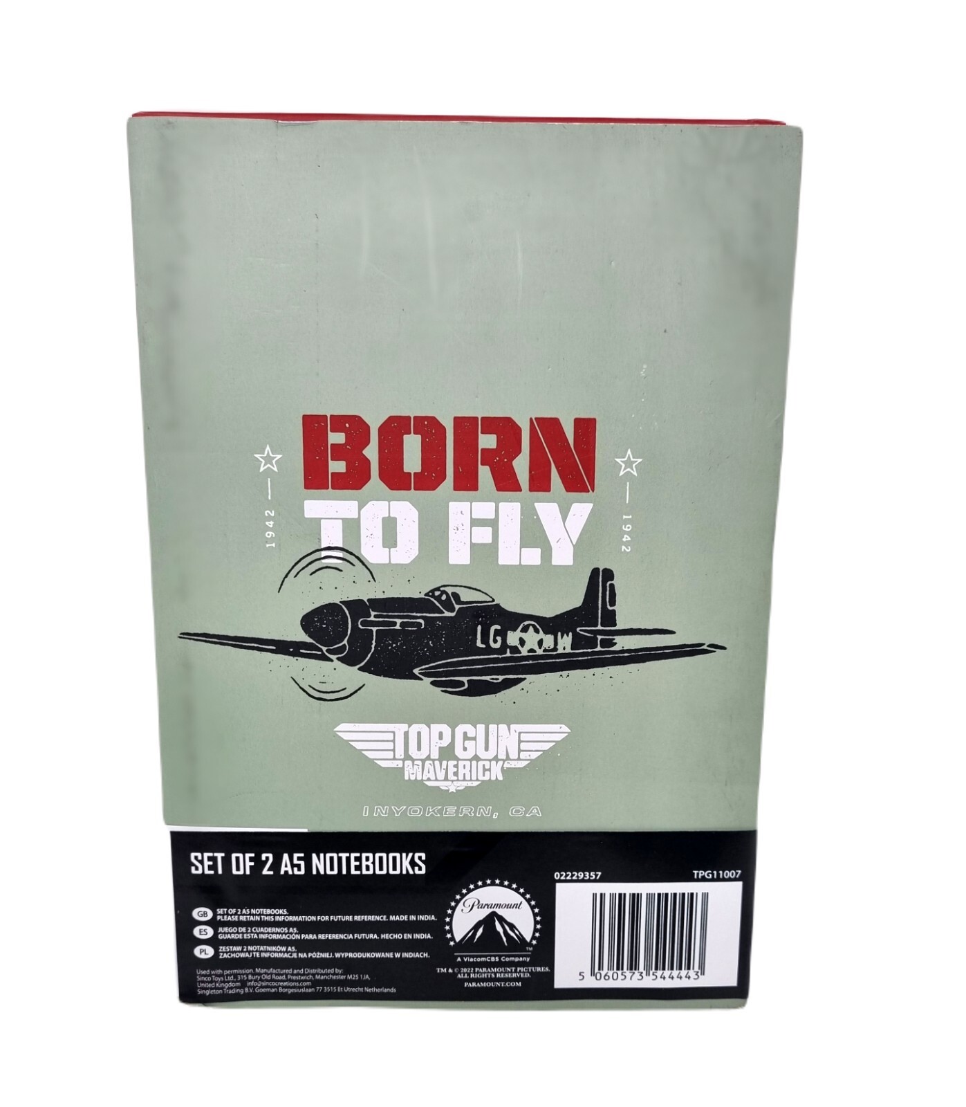 Top Gun Notebooks Notepad x 2 A5 - Official Maverick Christmas 