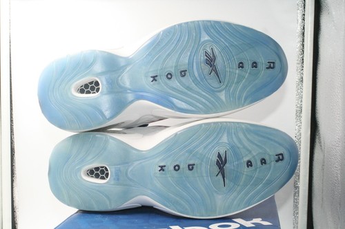 Reebok Question Pearlized Blue Sz 6Y=Wmns Sz 7.5 White Philadelphia Sixers 76ers - Picture 8 of 12