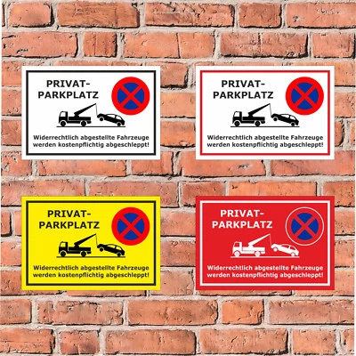 Schild - Parken verboten - Privatparkplatz - in 4 Größen - S00020E Verbotsschild