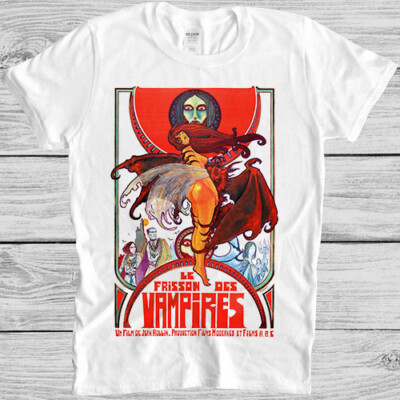 Les Frisson Des Vampires T-Shirt französischer Horrorfilm Dracula Geschenk Tee 2564