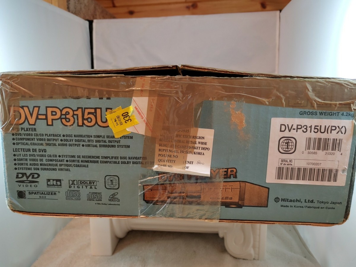 Hitachi DVD CD Video CD Player Model DVD-P315U Remote Control