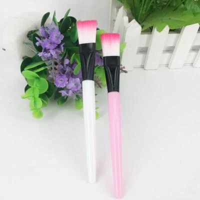 PINCEAU MAQUILLAGE PLAT ROSE OU BLANC APPLICATEUR SOINS VISAGE MASQUE BEAUTE