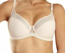 Chantelle Aeria Bra Nude Blush Size 30B Padded Spacer Balcony Racer Back 1296
