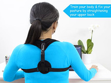 Posture Corrector Back Support Adjustable Clavicle Pain Shoulders Brace 27"-48"