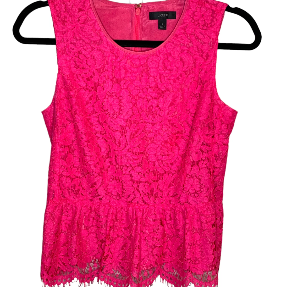 J crew lace peplum top sales