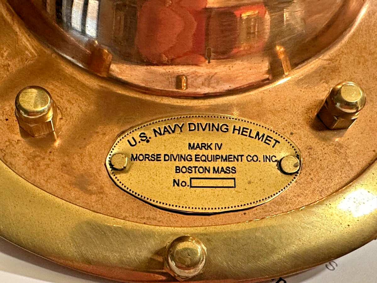 Collectors U.S.A Navy Diving Helmet, Beautiful, Very Rare, Mark IV