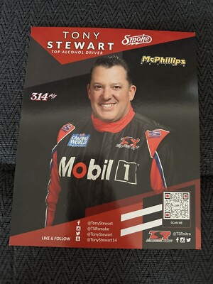 Tony Stewart Top Alcohol Dragster Not Signed Promo Card Nhra Drag Racing 2023