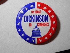 2-1/2" Dickinson Alabama U.S. Congress cello pinback button