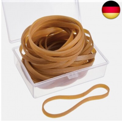 60 Stück Gummibänder 100 mm x 5 mm mit Aufbewahrungsbox für Büro Haus Schule Lie