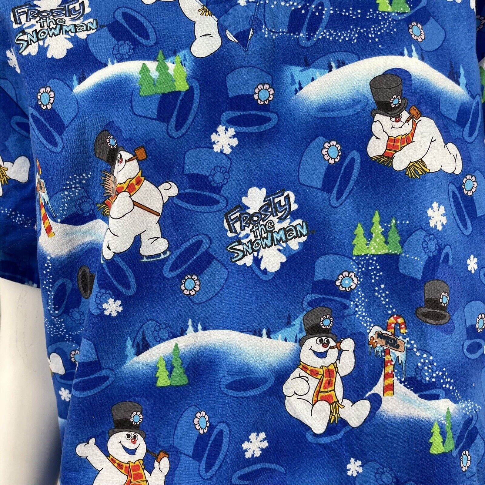 Frosty The Snowman Uniform/Scrub Top - image 2