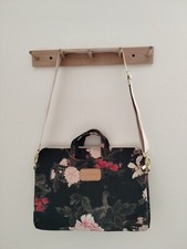 Dachee Black floral Patten Waterproof Laptop Shoulder Messenger Bag Case Sleeve