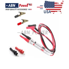 Multimeter Test Leads for Fluke Meter Electrical Alligator Clip Probes 1000V 20A