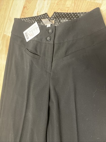 Anthropologie Elevenses Black Tuxedo Wide Leg Stripe Pant Side Tie Size 4 NWT - Picture 6 of 8