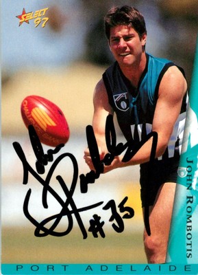 ✺Signed✺ 1997 PORT ADELAIDE POWER AFL Card JOHN ROMBOTIS | eBay