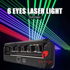 6 Eyes Monster Beam Laser Moving Head Light Full Color RGB DJ Stage Lighting