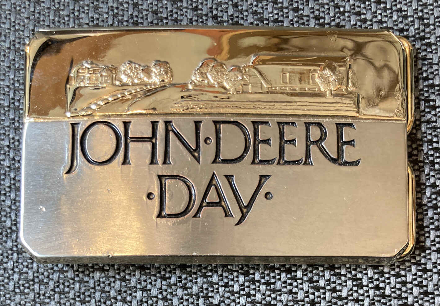 John Deere Day belt buckle Tractors Equipment 2"x3.25… Gem