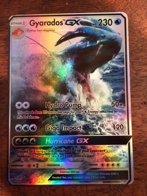 Read The Description M Gyarados Gx Ex Mega Full Art Shiny Hybrid Pokemon Ebay