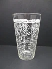 Vintage Federal Glass Cocktail Shaker Drink Recipe Glass Bartender