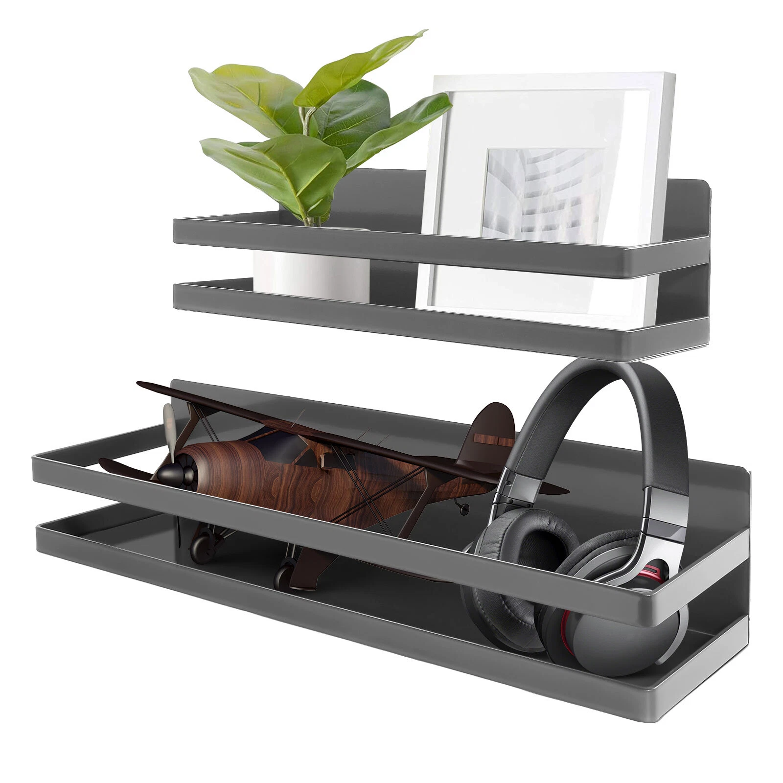 Magnetic Spice Rack Organizer, Space Saver Fridge Shelf For Refrigerator 2 Pack