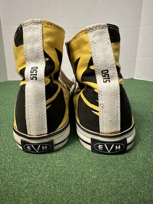 Eddie Van Halen EVH 5150 Yellow Black High Top Shoes