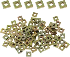 100PCS Zinc Plated M3 Square Nuts, Square Machine Screw Nuts Fastener