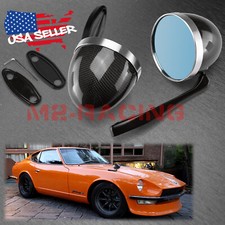 Universal Real Carbon Fiber Hotrod Bullet Muscle Car Vintage Fender Side Mirror Universal Real Carbon Fiber Hotrod Bullet Muscle Car Vintage Fender Side Mirror