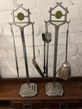 Kaminbesteck Art Deko 30er Jahre, Chrom,4 teilig . Aus Haushaltsaufl&ouml;sung.
