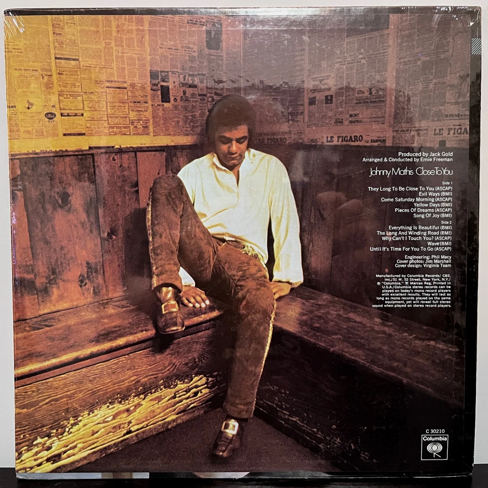 JOHNNY MATHIS - Close To You (1970) - 12" Vinyl Record LP - SEALED - Image 2 of 2