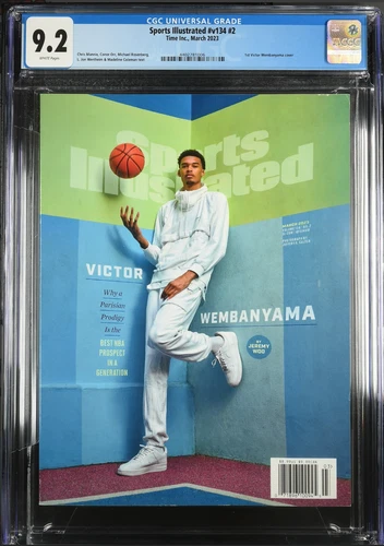 Victor Wembanyama SPORTS ILLUSTRATED First Cover FC March 2023 Newsstand CGC 9.2