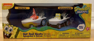 SPONGEBOB SQUAREPANTS HOT ROD BOATS PULL BACK ACTION  Brand New