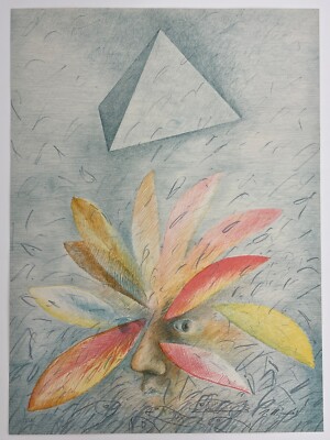 ROBERT LLIMOS Spanish 1977 original drawing Artist Proof lithograph Manhattan2